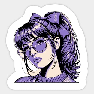 Retro Girl Sticker